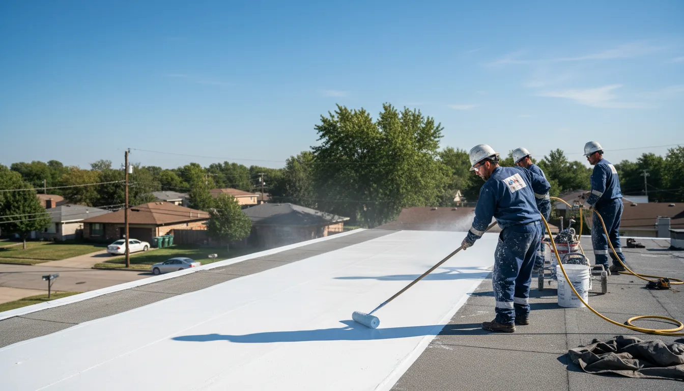 Commercial roof coating in Waurika, OK near me